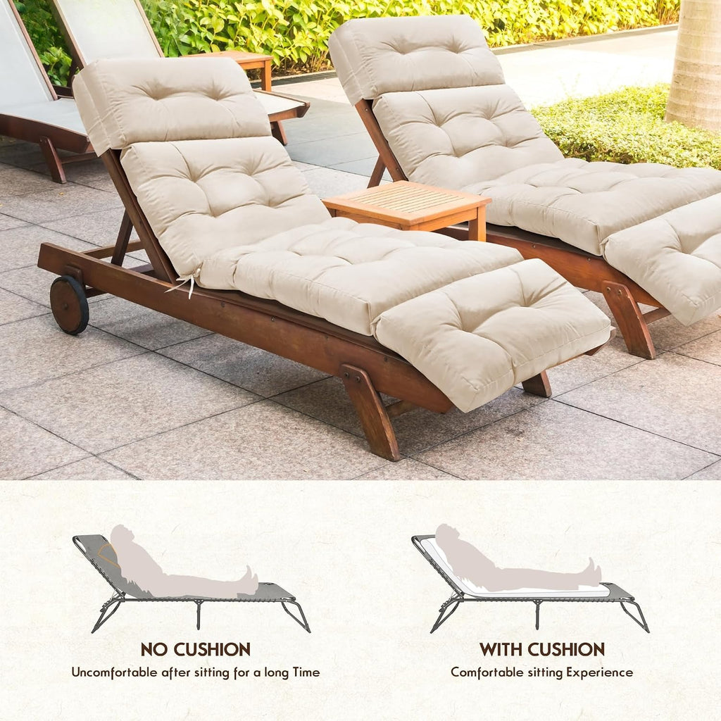 Waterproof Outdoor Chaise Lounge Cushions
