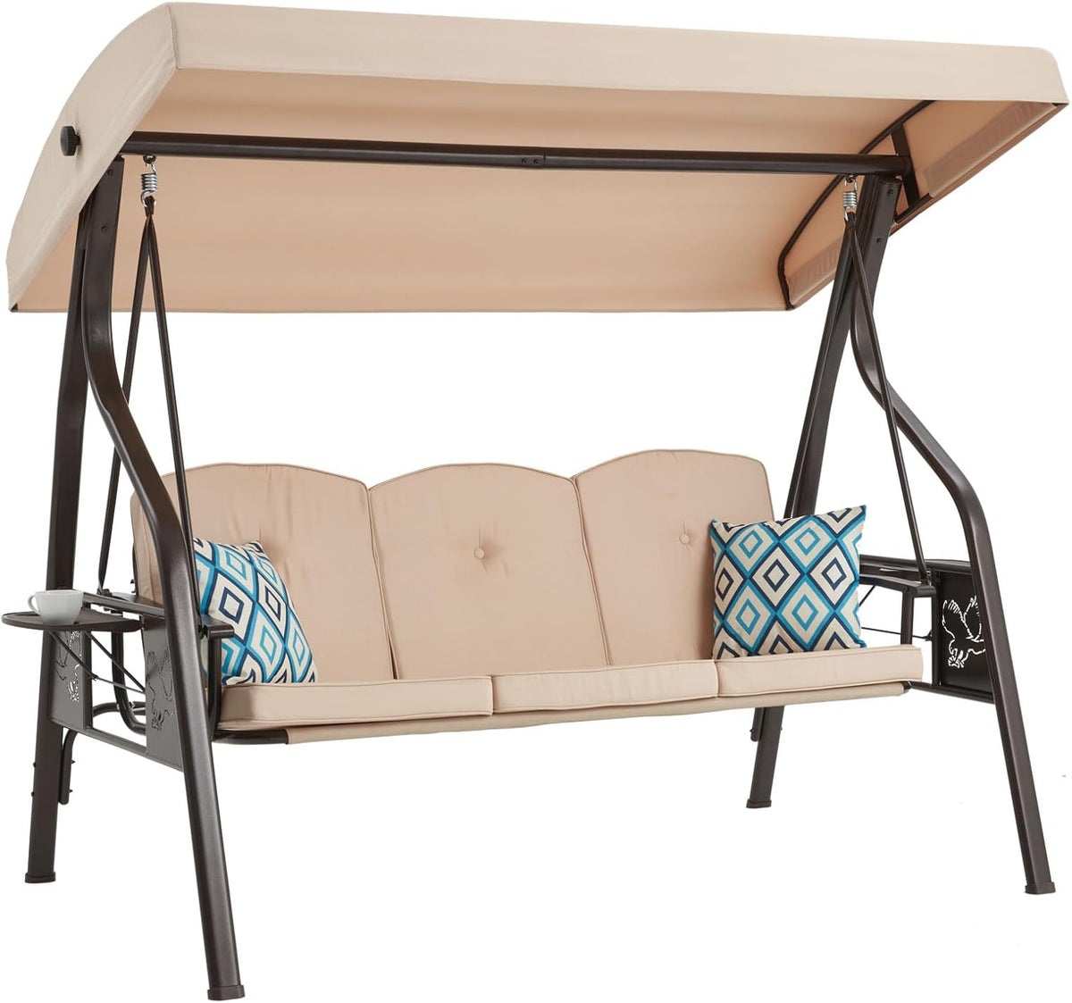 3‑Seat Convertible Canopy Patio Swing Chair