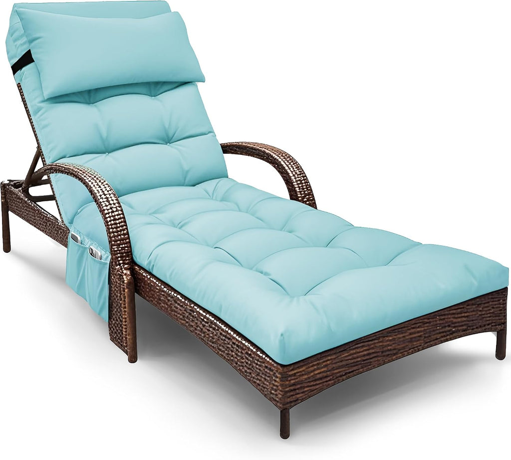Waterproof Patio Chaise Replacement Cushion