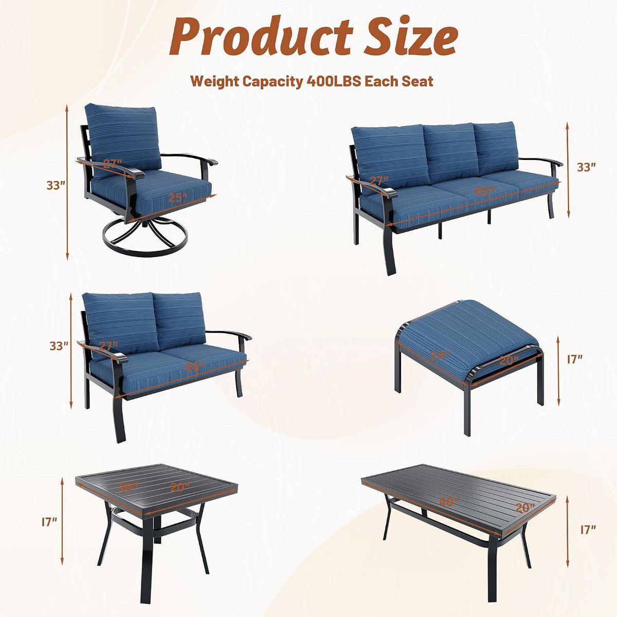 7‑Piece Swivel Patio Conversation Set