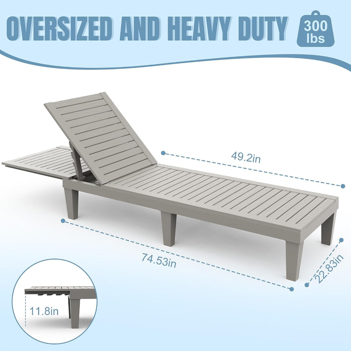 Set Of 2 PP Outdoor Lounge Chairs