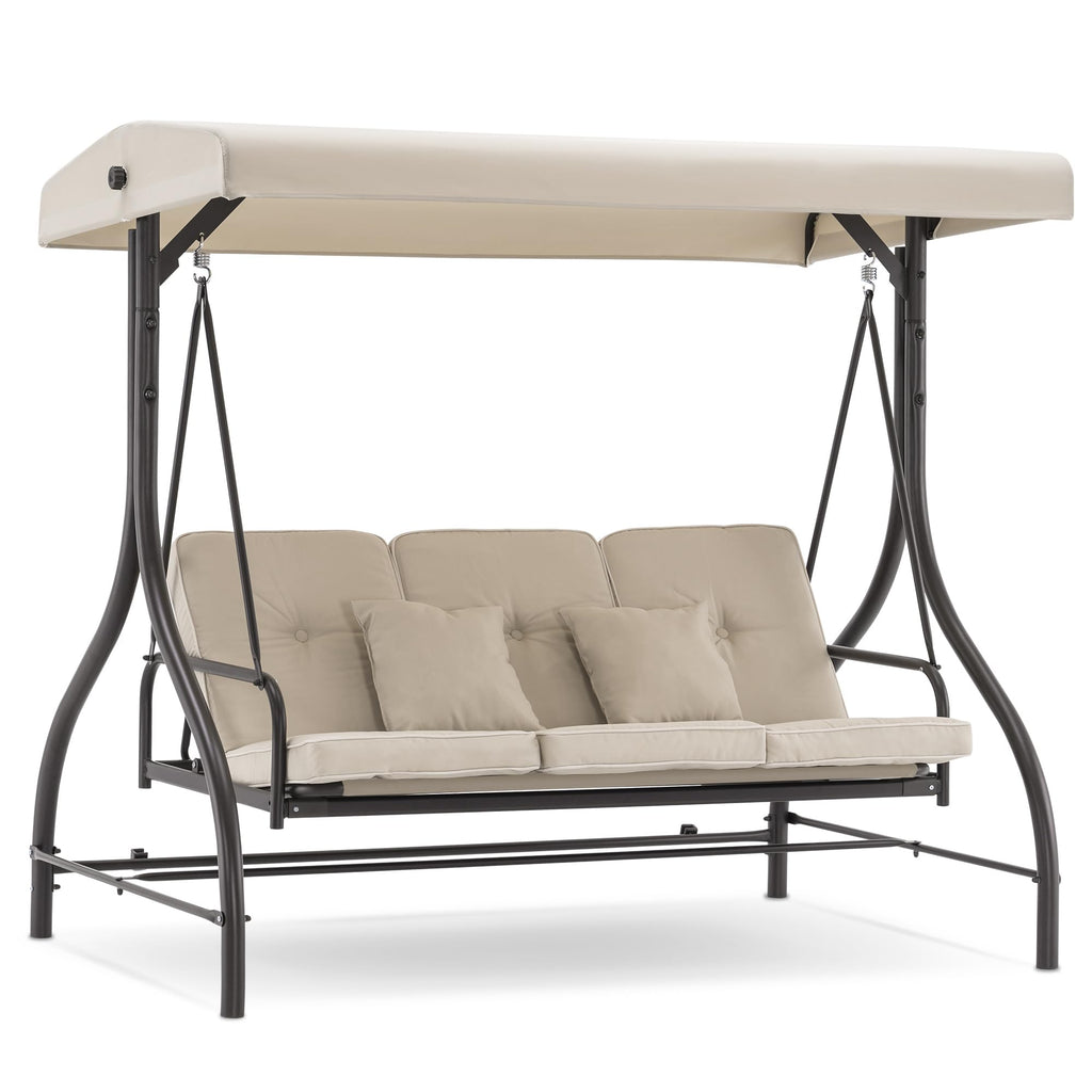 3‑Seat Convertible Patio Swing Chair