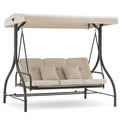 3‑Seat Convertible Patio Swing Chair