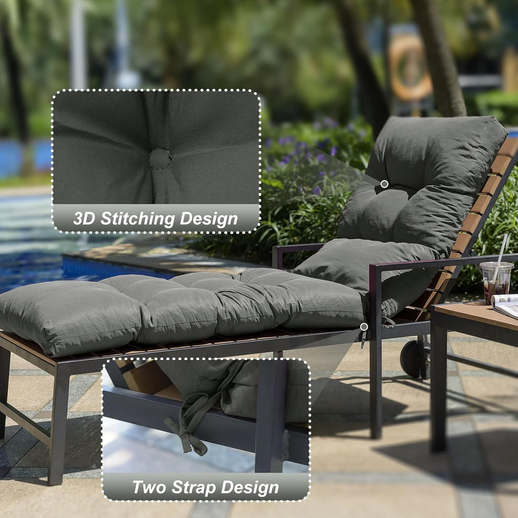Waterproof Outdoor Chaise Lounge Cushions