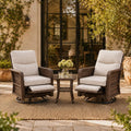 Swivel Rocking Patio Recliner Chair Set