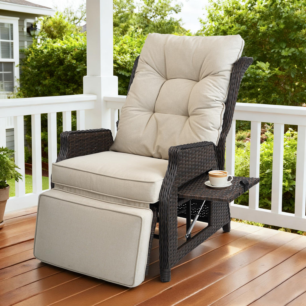 Adjustable Outdoor Patio Recliner Lounge Chair