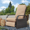 Adjustable Wicker Patio Recliner Chair