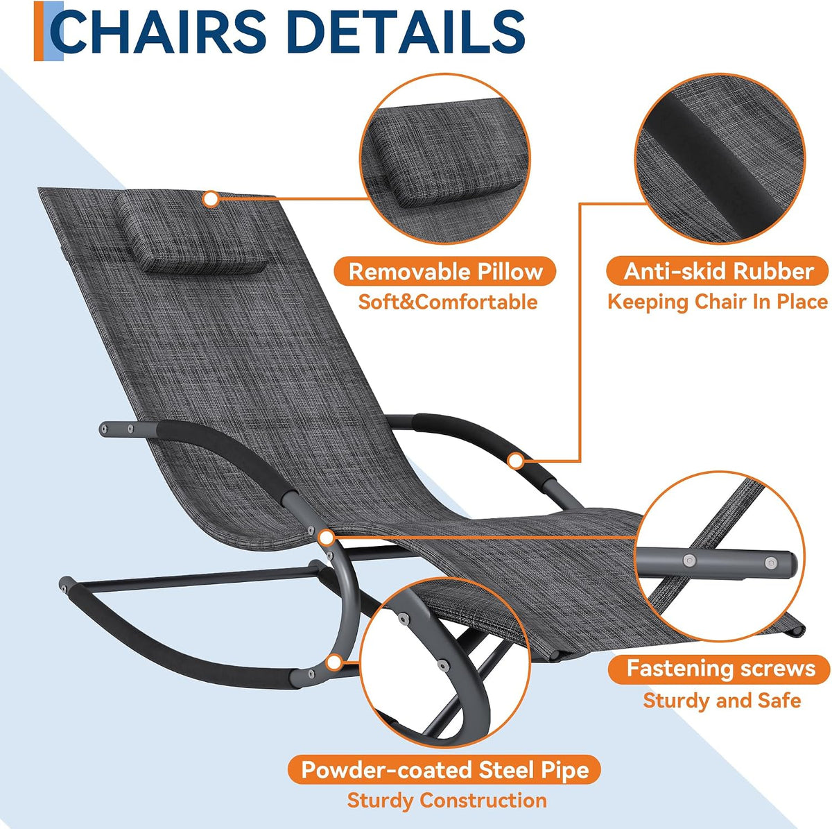 Pillow‑Equipped Outdoor Patio Lounge Chair