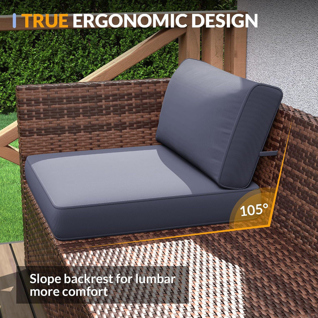 7‑Piece Wicker Modular Patio Conversation Set